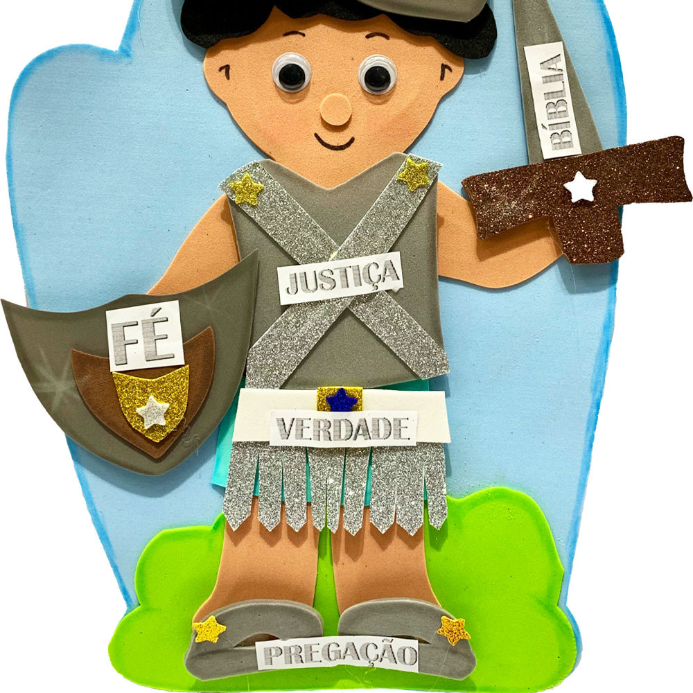 Recurso Visual Para Ministério Infantil - Luva De Eva Para Contação de Histórias - Armadura De Deus