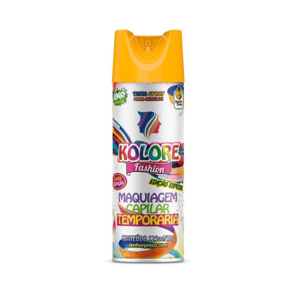 Hair Spray Kolore Fashion Amarelo 125ml - Beauty