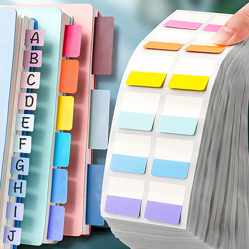 60/120/240 Pcs Etiquetas Multicoloridas Escola Escritório Classificação Índice Tag Notas Pegajosas Conjunto De Adesivos