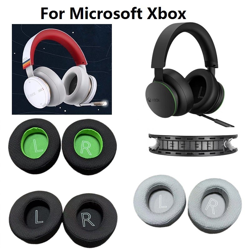 Almofadas De Orelha De Malha Atualizadas Para Fones De Ouvido Microsoft Xbox Substituição Bandana Almofada De Borracha C