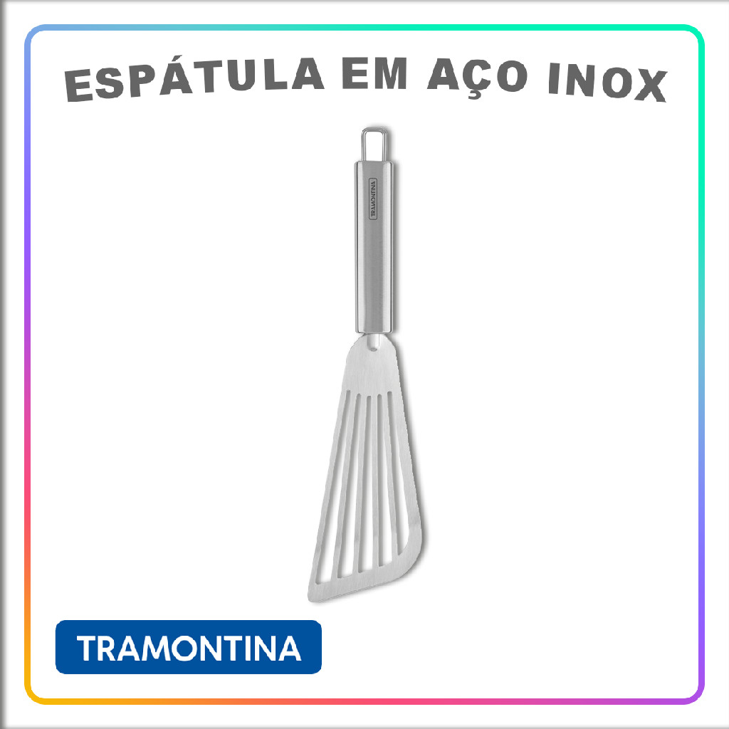 Espátula de Aço Inox Tramontina Marffim Multiuso - Cozinha Churrasco Lava Louças em Oferta na Shopee