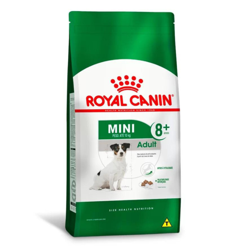 Ração Royal Canin Mini Adult 8+ Cães Idosos de Raças Pequenas 2,5kg