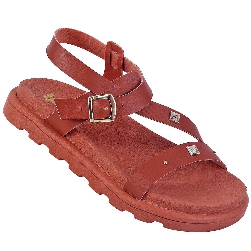 Sandália Birken Infantil Feminina Confortável com Spikes WorldColors Marrom.