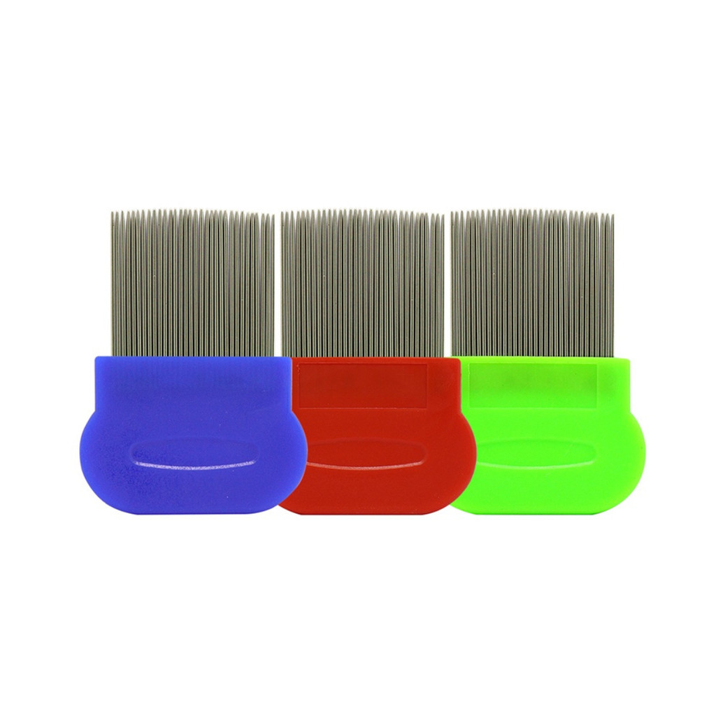 Kit 3 Pente Fino Aço Inox Tira Piolho Lêndeas Crianças Navy em Oferta na Shopee