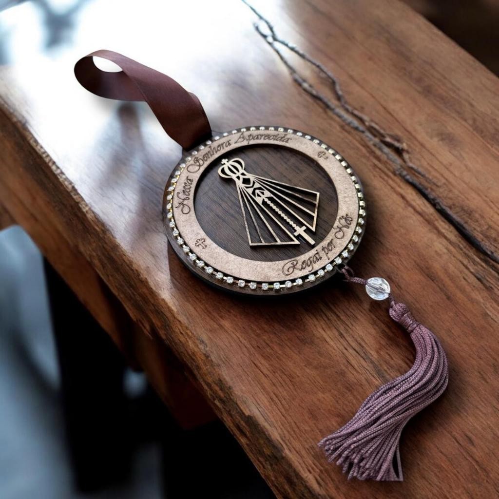 Pêndulo Enfeite Decoração Parede Porta Para Proteção Nossa Senhora Aparecida