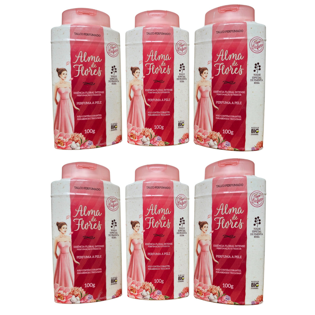 Talco Alma de Flores Floral Intense 100g - 6 unidades