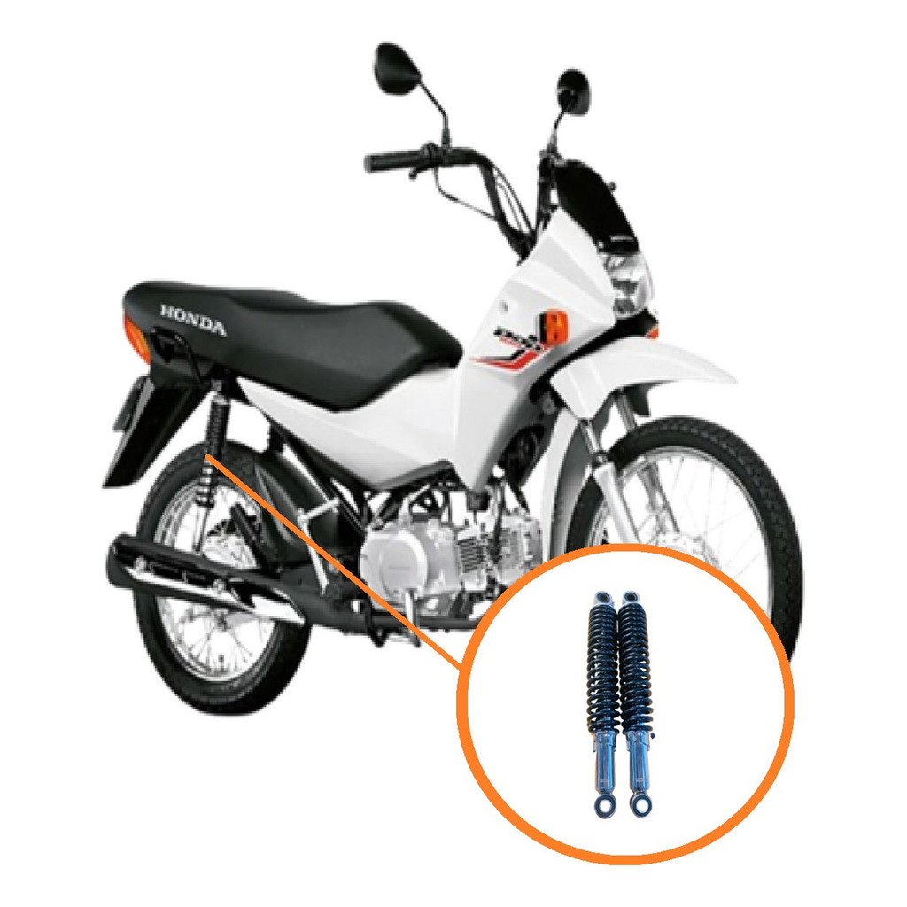 Par Amortecedor Traseiro Biz 100 125 Pop 100 1998 a 2015 Modelo Original