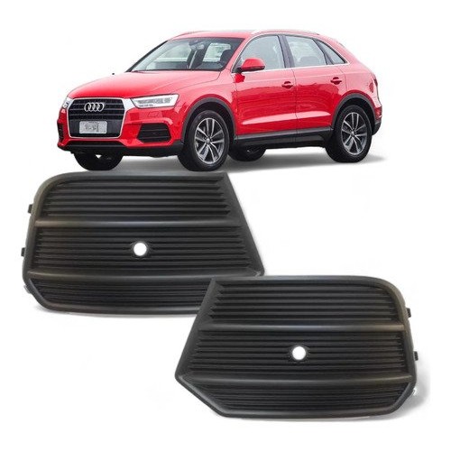 Par Grade Moldura Milha Audi Q3 2016 2017 2018 2019 com Furo Sensor