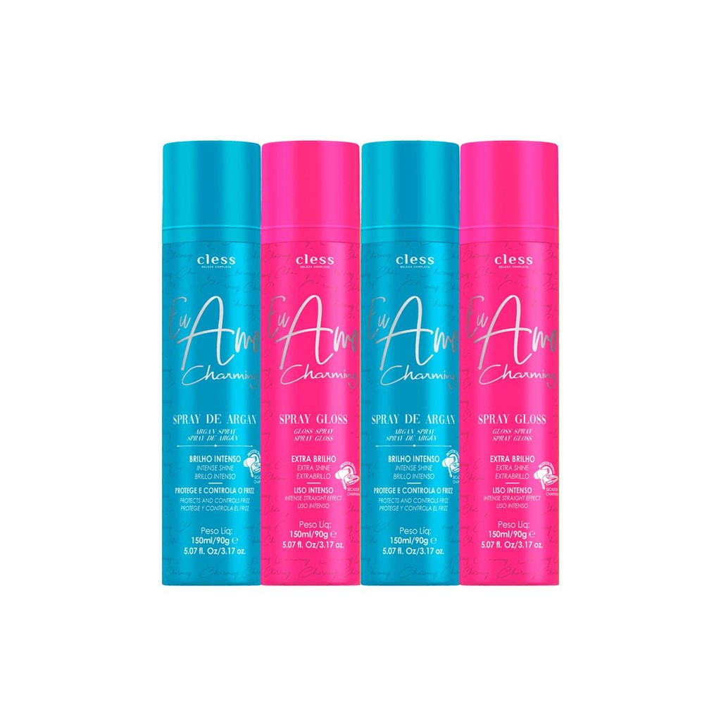 Kit Duplo Spray Argan + Spray Gloss 150ml em Oferta na Shopee