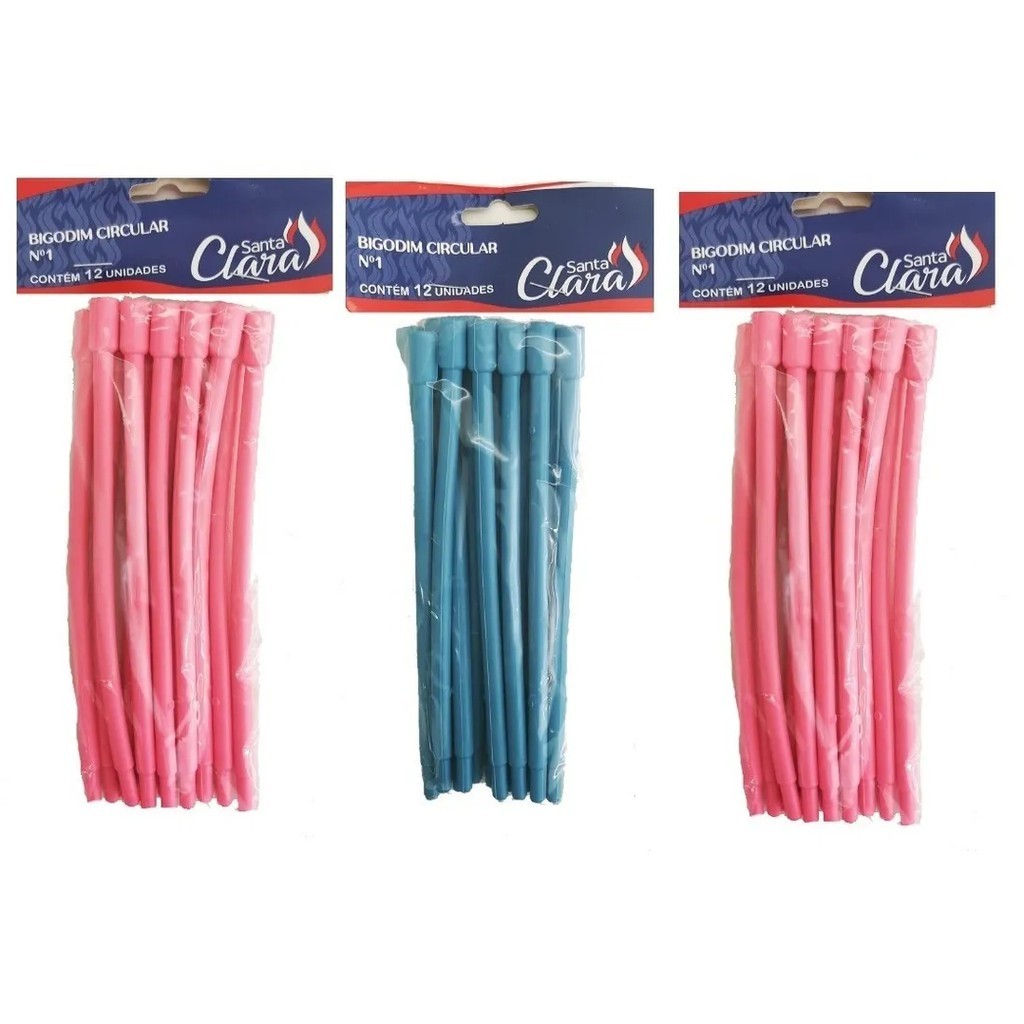 Bigodim Bigudinho Circular Nº1 Kit 36 Unidades - Santa Clara em Oferta na Shopee