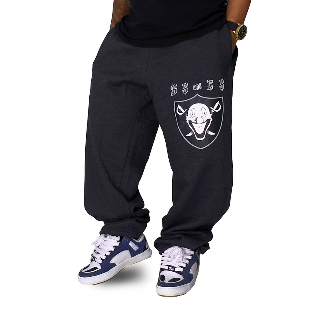 Calça Moletom Brothas And Cash Palhaço Raiders Cinza BRO-234