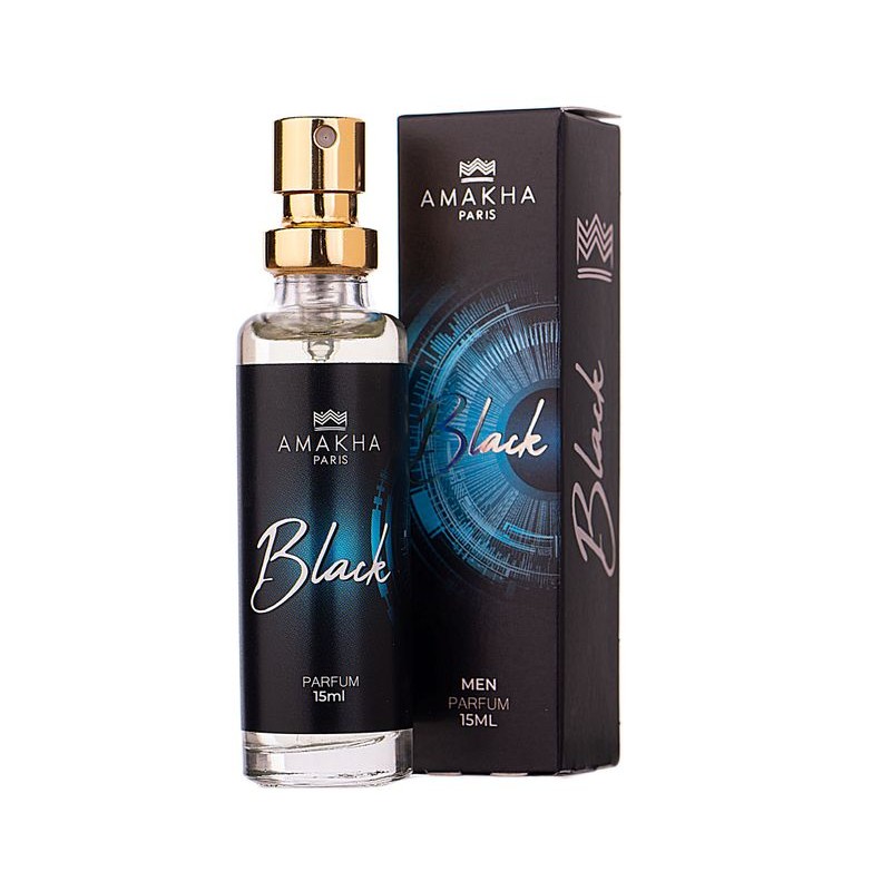 Deo Colônia Masculino Black 15ml - Amakha Paris em Oferta na Shopee