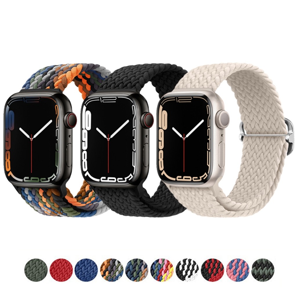 Pulseira de Nylon para Apple Watch Ultra 3 2 49mm Serie 11 10 9 8 7 SE 6 5 4 45mm 41mm 44 mm 40mm 42mm 46mm