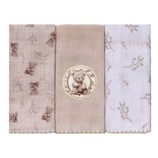 Kit com 3 Panos de Boca Ursinhos Baby Joy em Oferta na Shopee