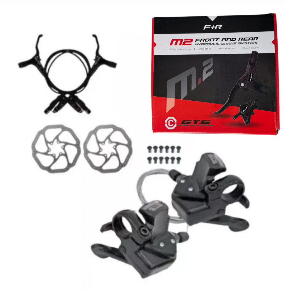Freio Á Disco Hidráulico GTS + Alavanca Passador Trocador GTS 7V / 8V Para Bike Bicicleta em Oferta na Shopee