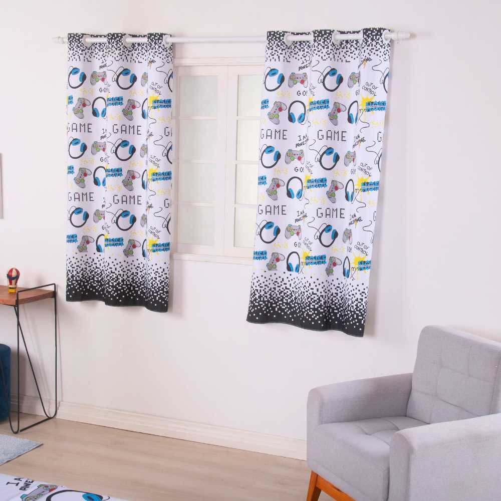 Cortina Infantil - 2,00 x 1,50 Menino Menina Baby - Decorativa - Fada Game Princesa Futebol Bombeiro em Oferta na Shopee