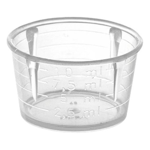 50 Copinhos De Medida Dosador Graduado 10ml Plástico Incolor