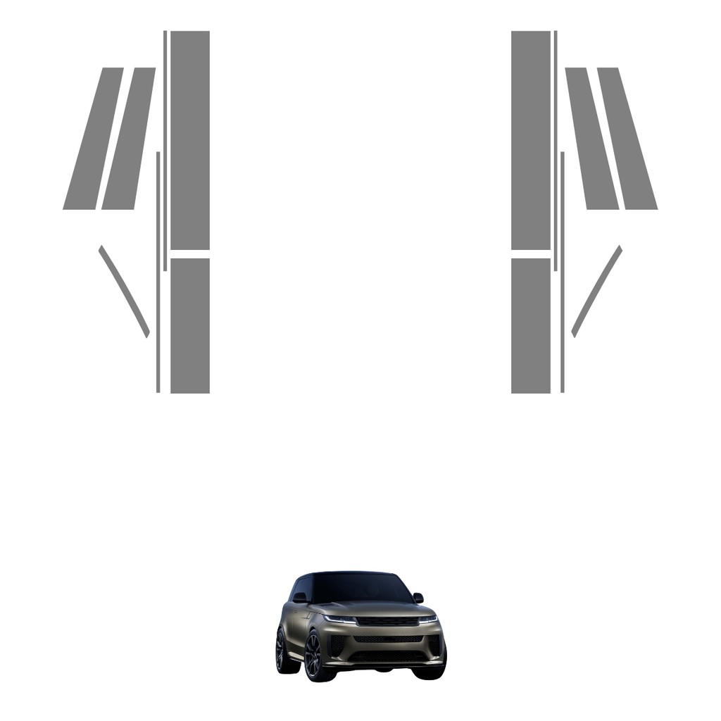 Película PPF Proteção Kit Portas Soleiras Land Rover Range Rover Sport Dynamic HSE 2023 2024 2025 Transparente