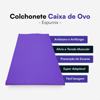 Caixa De Ovo Colchonete Solteiro Anti-escaras D45 188x85x6 em Oferta na Shopee