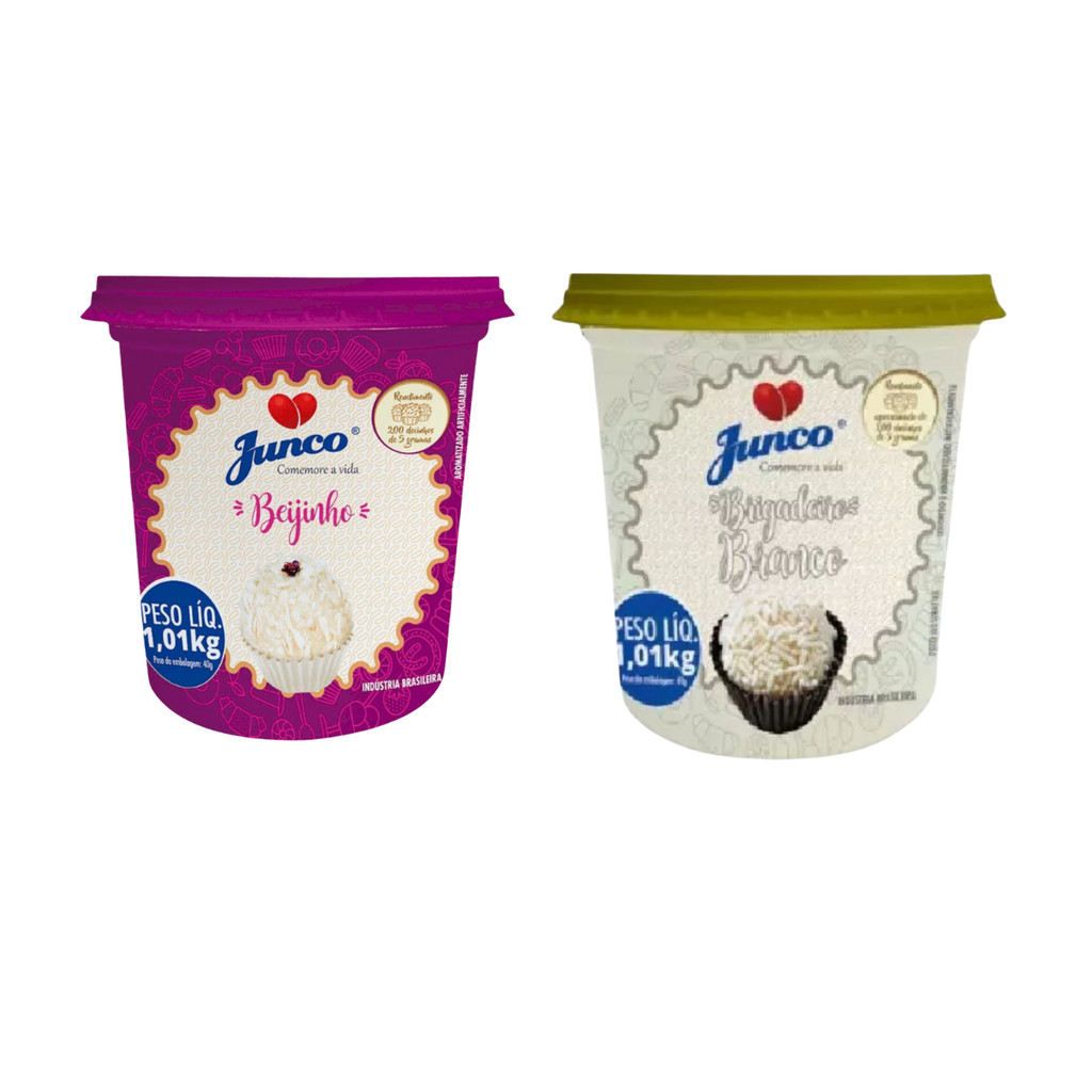Kit Festa Junco 2 Sabores Brigadeiro - Beijinho + Chocolate Branco