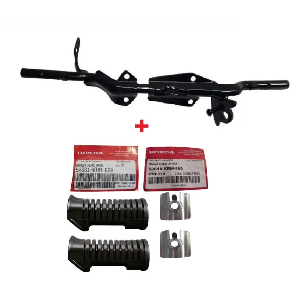 Estribo + Borracha Krm 150 Titan/fan Original Honda