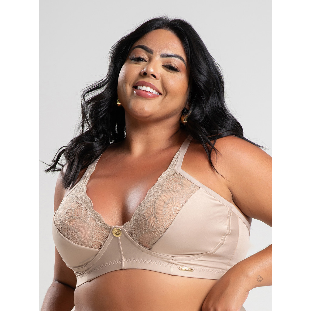 Sutiã IMI Feminino Lingerie Sem Bojo Reforçado Conforto Renda Plus Size Bell em Oferta na Shopee