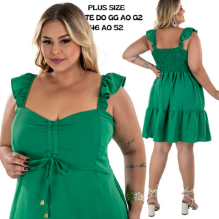 Vestidos Femininos Plus Size Curto de Alça Larga em Oferta na Shopee
