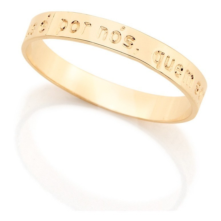 Anel Trecho Bíblico Se Deus É Por Nós..rommanel 511588 em Oferta na Shopee