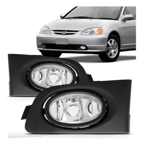 Farol de Milha Auxiliar Com Moldura Civic 2001 2002 2003