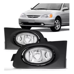 Farol de Milha Auxiliar Com Moldura Civic 2001 2002 2003