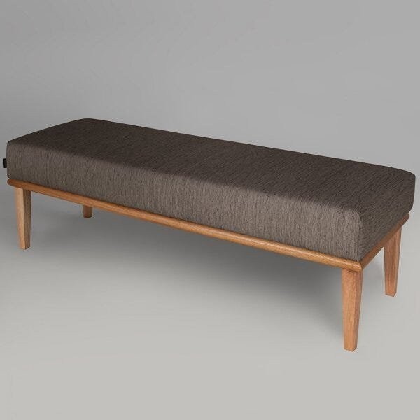 Puff para Quarto 160cm Grazi Sofáni Marrom/Natural