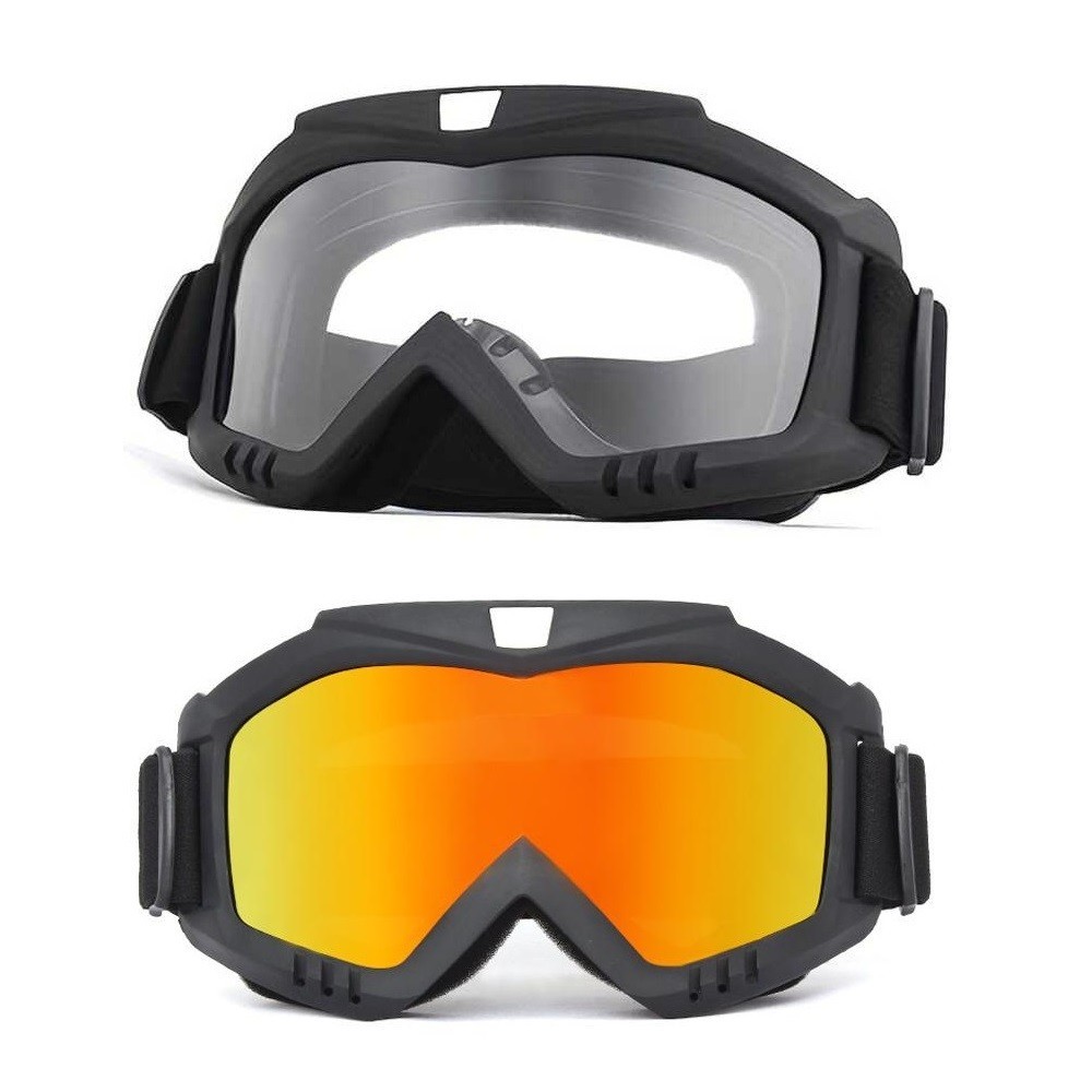 Kit 2 Óculos Paintball Snowboard Esqui Motocross Jet Ski UV 400