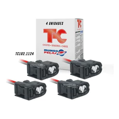 4 Peças Conector Chicote Bobina Renault Clio Scenic Megane