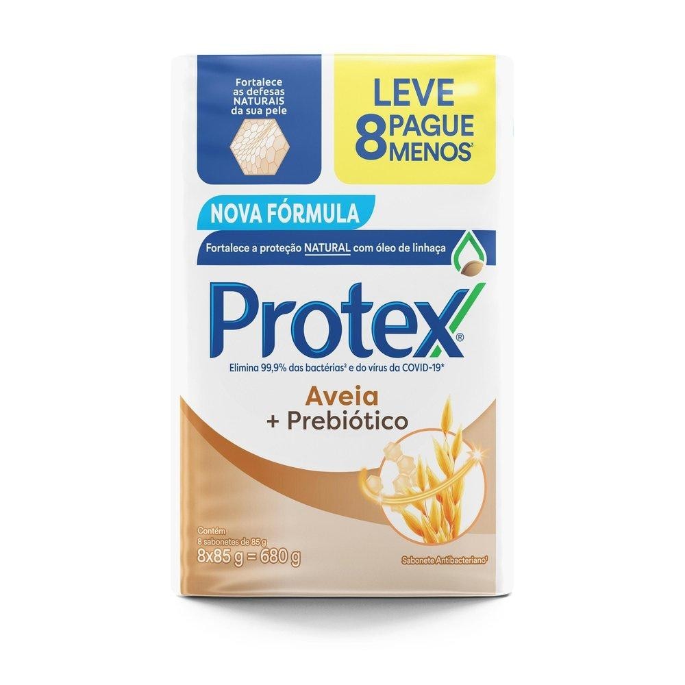 Sabonete em Barra Antibacteriano Protex Aveia + Prebióticos 85g Leve 8 pague menos - Beauty
