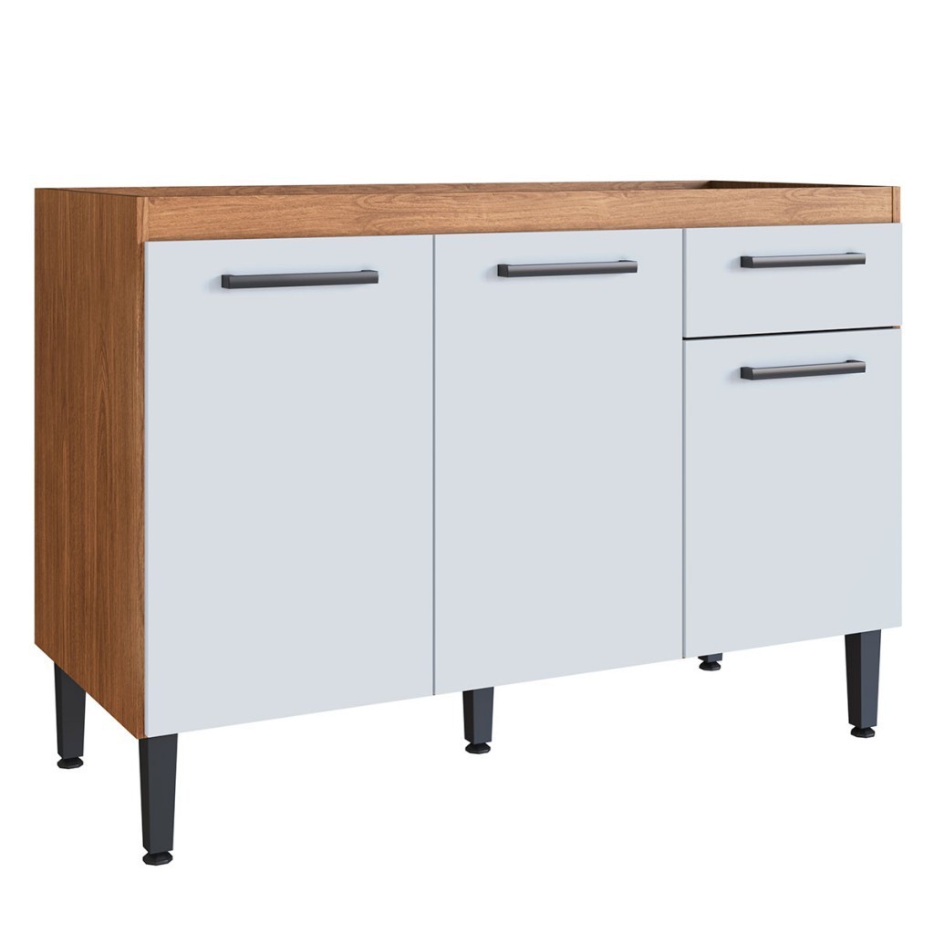 Balcão de Cozinha para Pia Giovanna 3 Portas 1 Gaveta em Oferta na Shopee