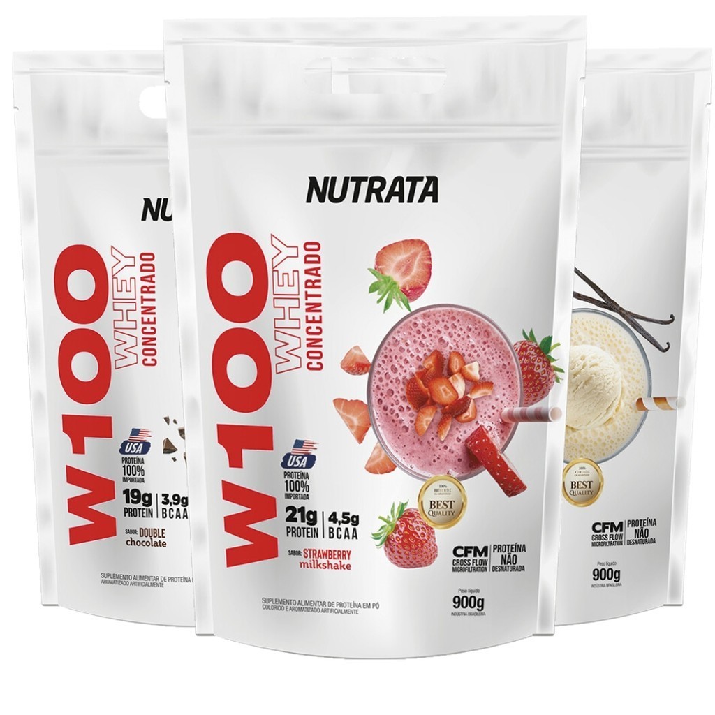 W100 Whey Protein Pouch Nutrata 900g