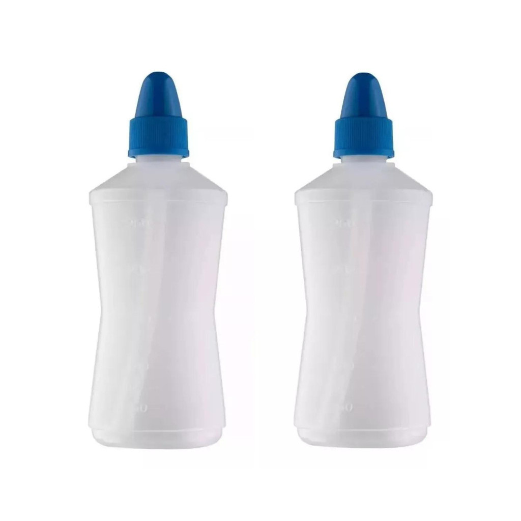 Frasco Limpador Nariz Lavador Lavagem Nasal 250ml Kit C/2
