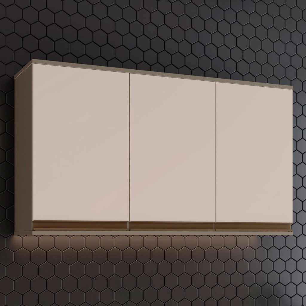 Armário Aéreo Cozinha 3 Portas Connect Duna/Cristal C56 - Henn em Oferta na Shopee