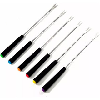 Garfo De Fondue Conjunto Petisco Aperitivo 6 Peças Colorido em Oferta na Shopee