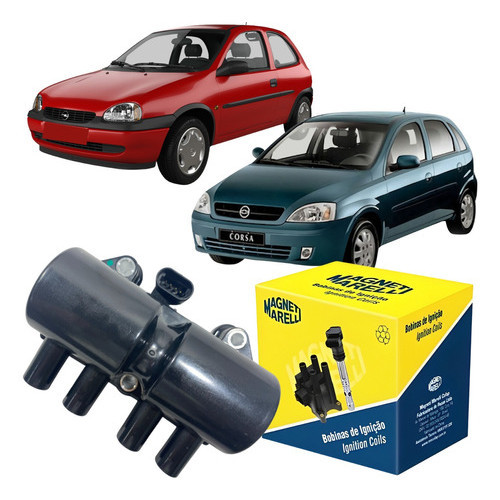 Bobina Ignição Magneti Marelli Corsa 1.0 8v 1998 Á 2004