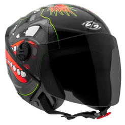 Capacete Moto Aberto New Liberty 3 Bomb Brilhante Pro Tork Preto Tamanho 60
