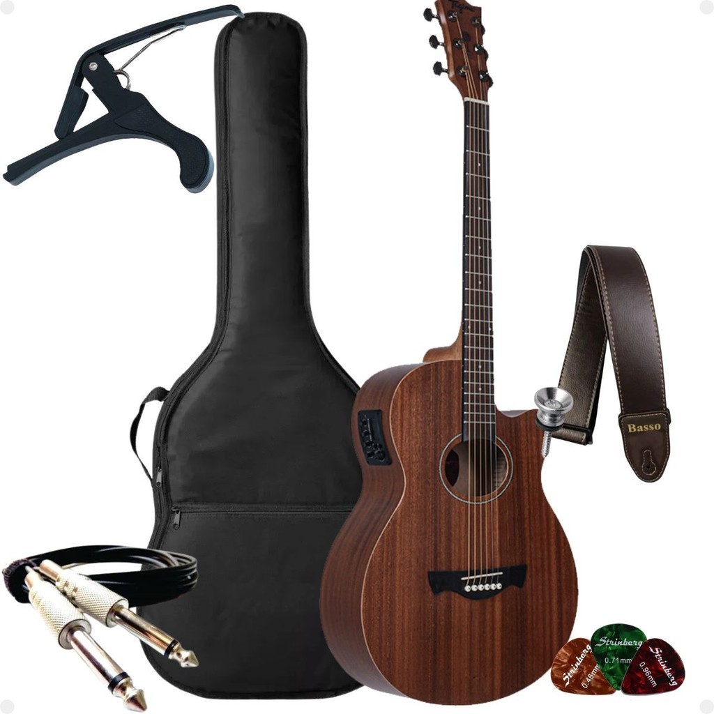 Kit Violão Tagima Dallas Elétrico Latin America Gran Reserva + Acessórios em Oferta na Shopee