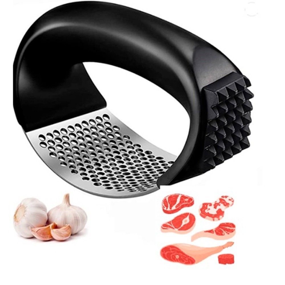 Kit 2 Espremedor Amassador Triturador De Alho Inox Manual Cozinha Garlic Press em Oferta na Shopee