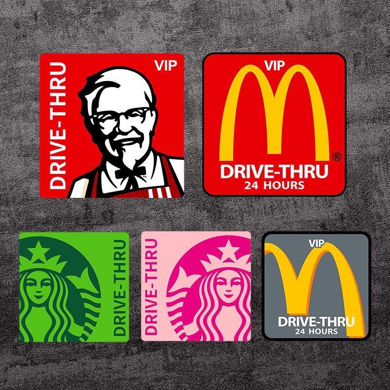 McDonald's , KFC Design Adesivos De Carro JDM Na Moda Com Bloqueio De Pára-Brisa Dianteiro Refletivos Para