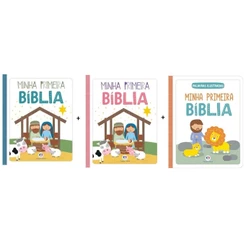 Kit 3 Bíblia Infantis | Minha Primeira Bíblia Meninos + Minha Primeira Bíblia Meninas + Minha Primeira Bíblia Palavras Ilustradas