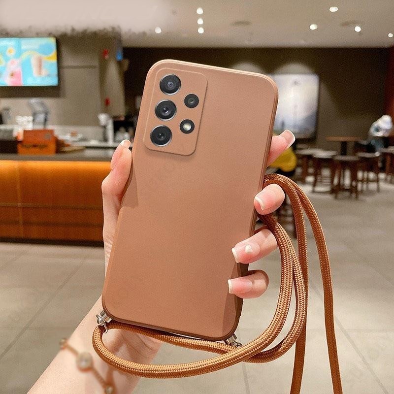 Caixa Para Telefone Samsung S24 Plus Cor Marrom Galaxy S23 S22 S24 Ultra S21 S20 FE A51 A52 S20FE S21FE Com Corda em Oferta na Shopee
