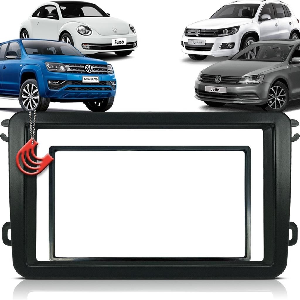 Moldura Painel 2 Din Central Multimidia Dvd Mp5 Preta Volkswagen Vw Jetta Amarok Passat Tiguan Fusca em Oferta na Shopee