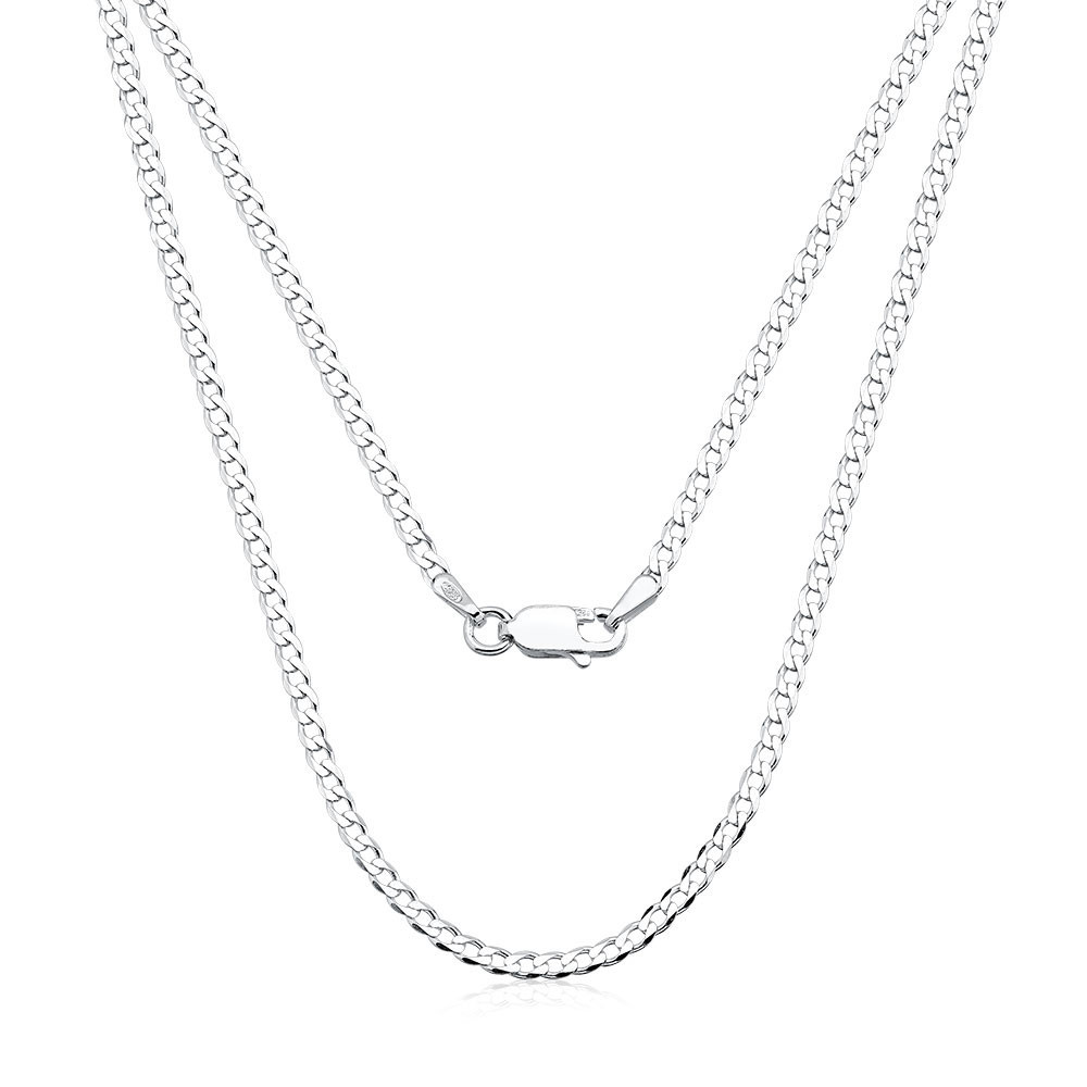 Corrente prata 925 grumet 1x1 60cm 3mm em Oferta na Shopee