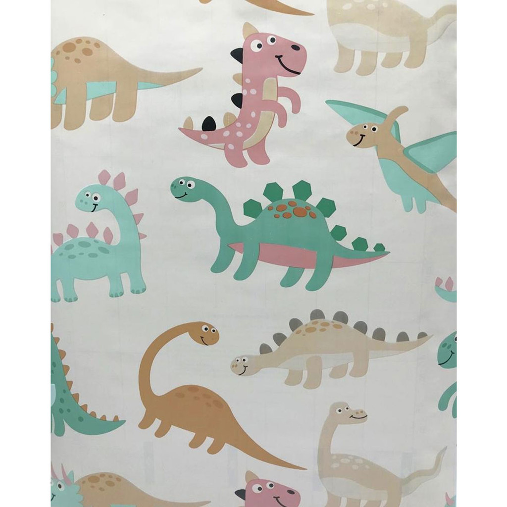 Papel de parede adesivo lavável 5Mx45cm PVC Dec Dinossauros