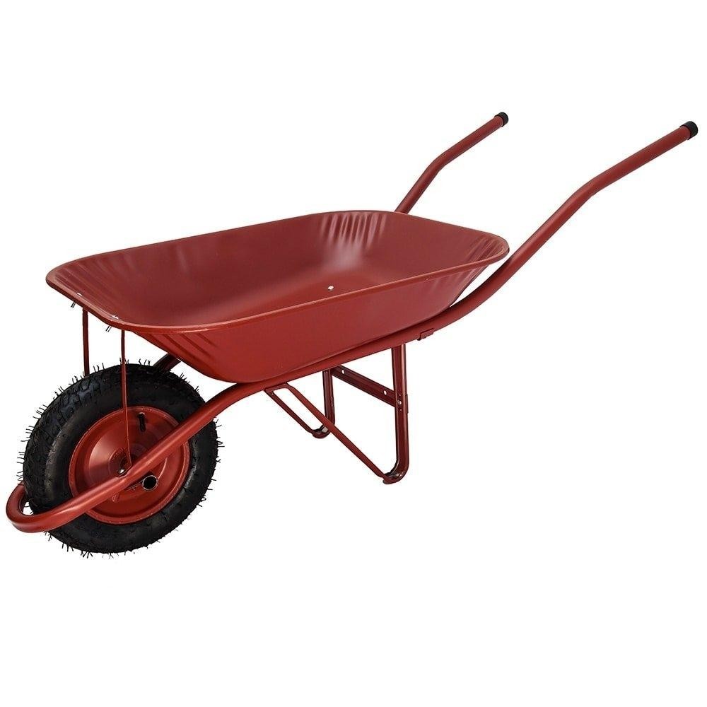 Carrinho de Mão Esfera 45L Chapa 26, Pneu Camara 3,25x8 Vermelho em Oferta na Shopee